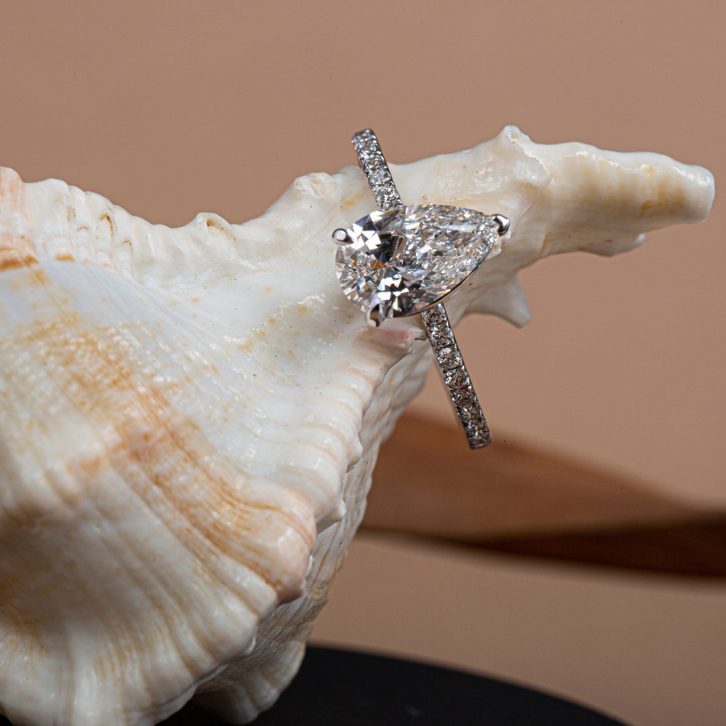 Pear Shape Diamond Ring.