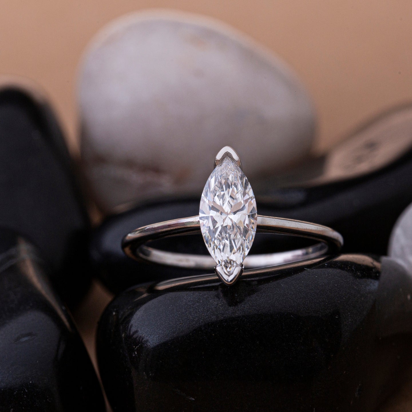 Marquise Cut Diamond Engagement Ring.