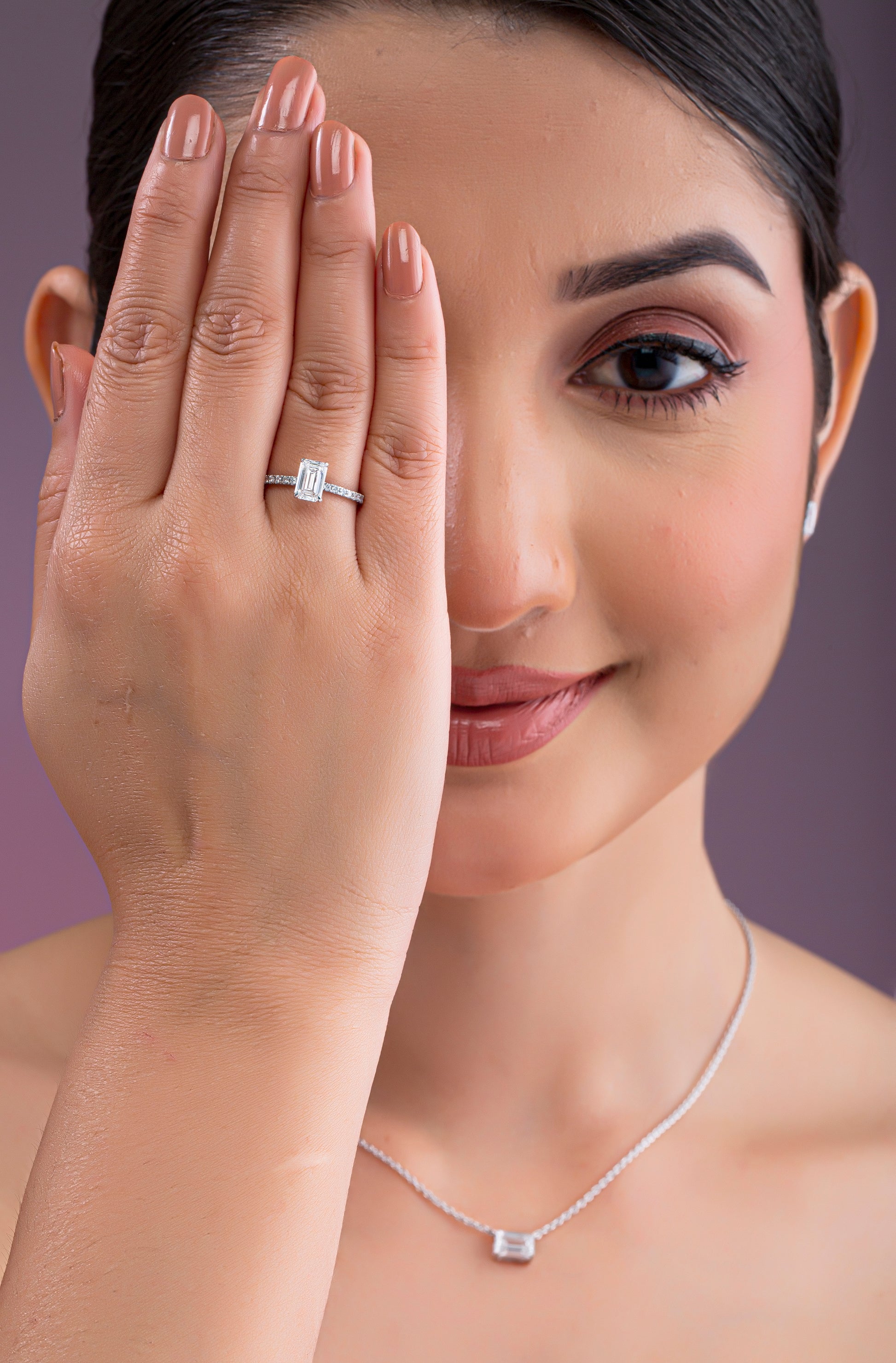 Emerald-Cut Diamond Engagement Ring / D VVS2 / IGI certified / Lab Grown Diamond Ring / Eternity Timeless Ring / Anniversary, Proposal Ring