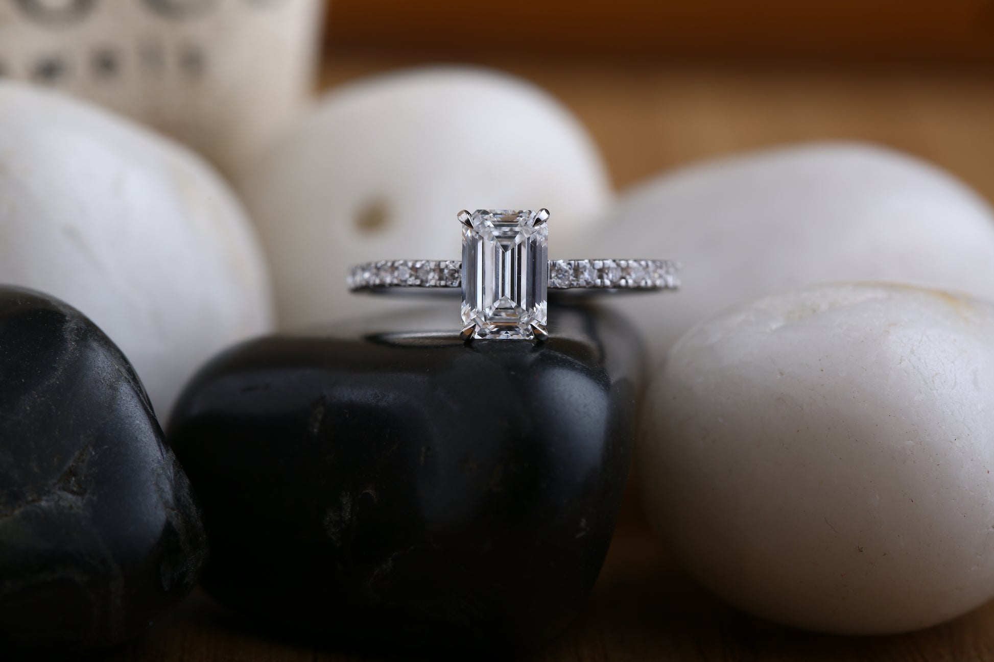 Emerald-Cut Diamond Engagement Ring / D VVS2 / IGI certified / Lab Grown Diamond Ring / Eternity Timeless Ring / Anniversary, Proposal Ring