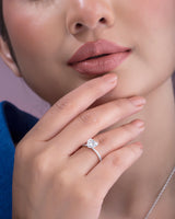Heart Solitaire Diamond Pavé Ring.