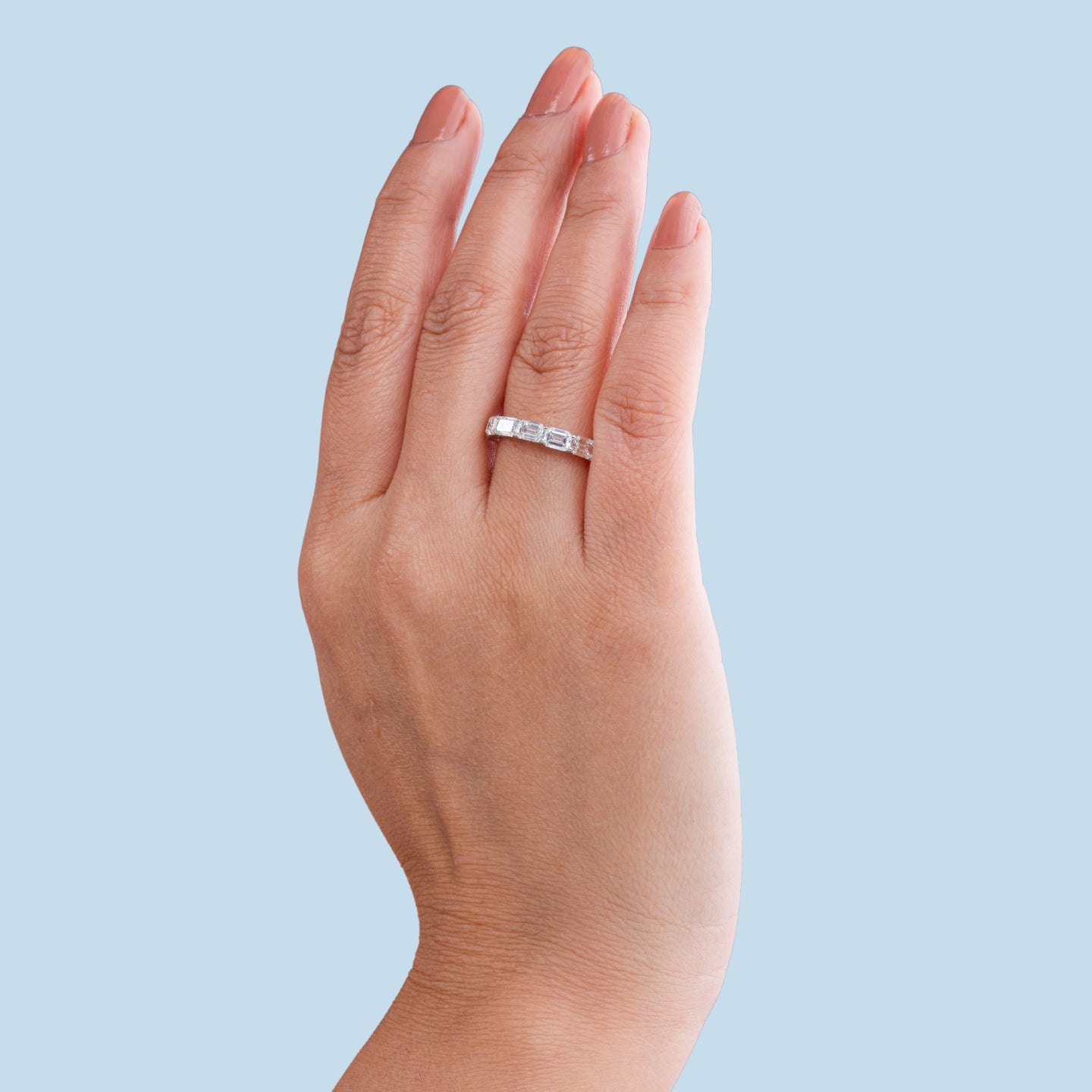 Emerald Cut Diamond Band Ring