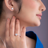 Solitaire Heart Cut Diamond Earrings.
