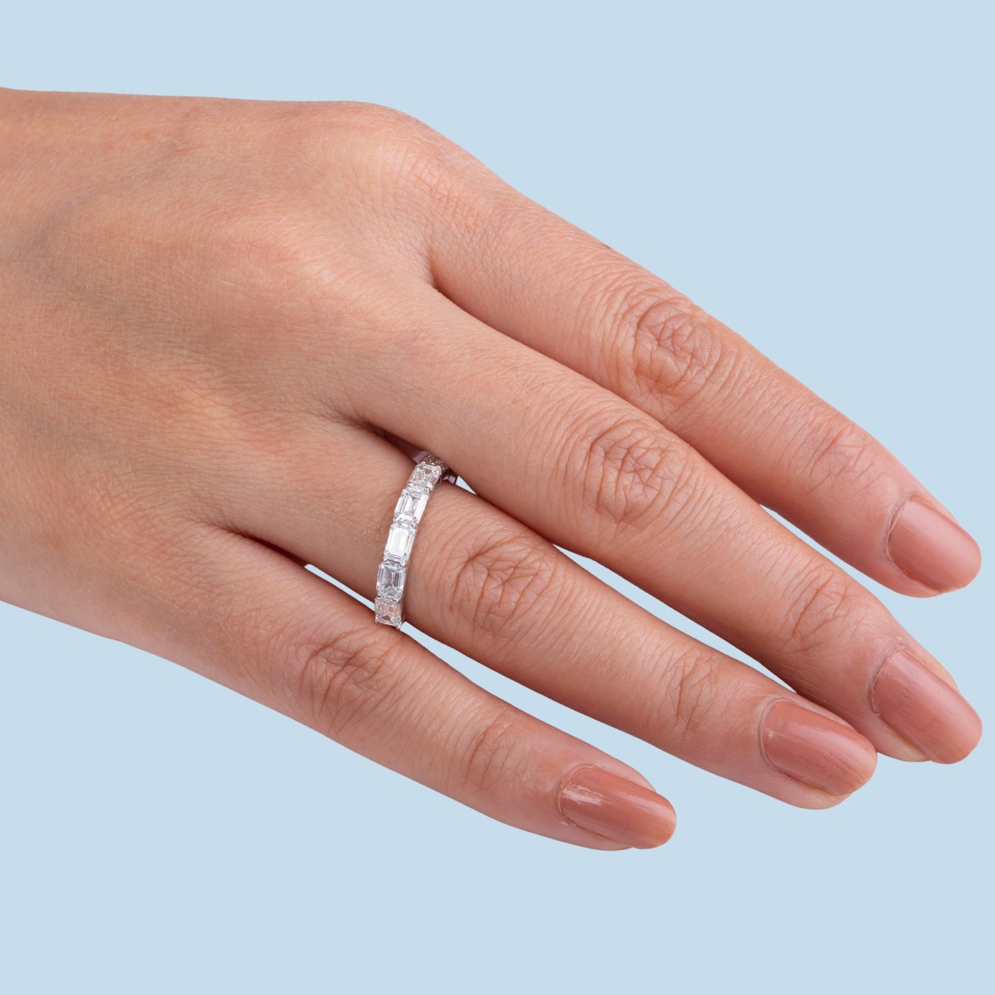 Emerald Cut Diamond Band Ring