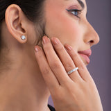 Emerald Cut Diamond Band Ring.