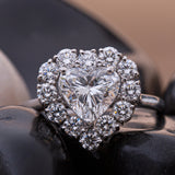 Heart Cut Diamond Halo Ring.