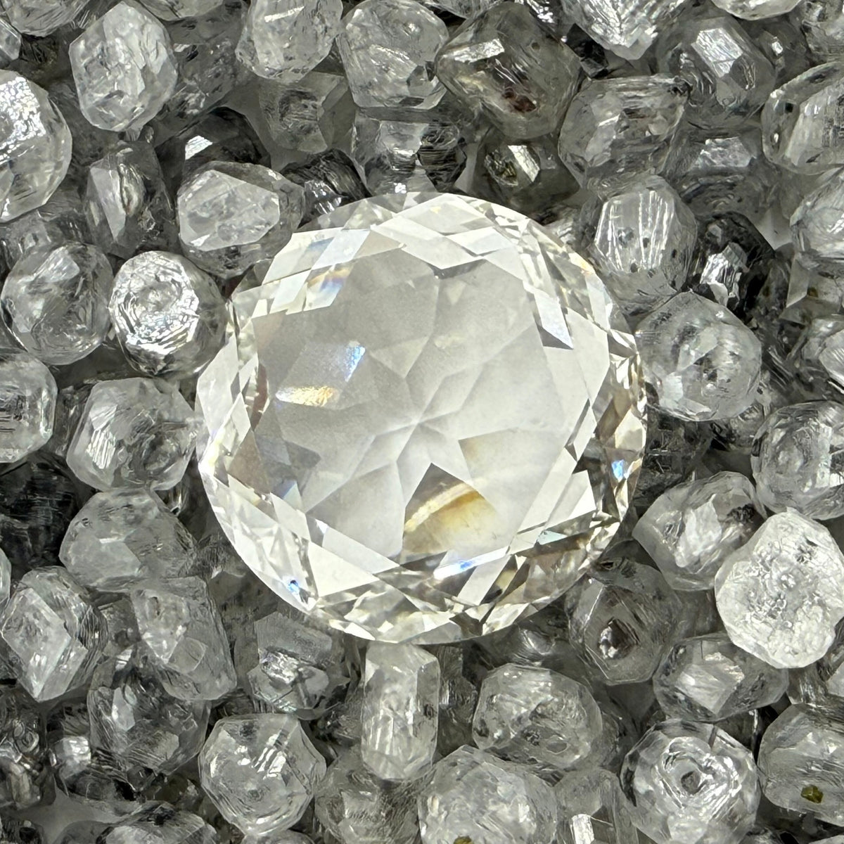 ROUND ROSE CUT DIAMOND.