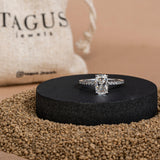 Micro-pavé Cushion diamond eternity.