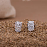 Radiant Cut Diamond Earrings.