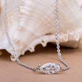 Marquise Cut Diamond Pendant Necklace.