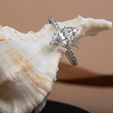 Marquise Diamond Ring with Pavé Shank.