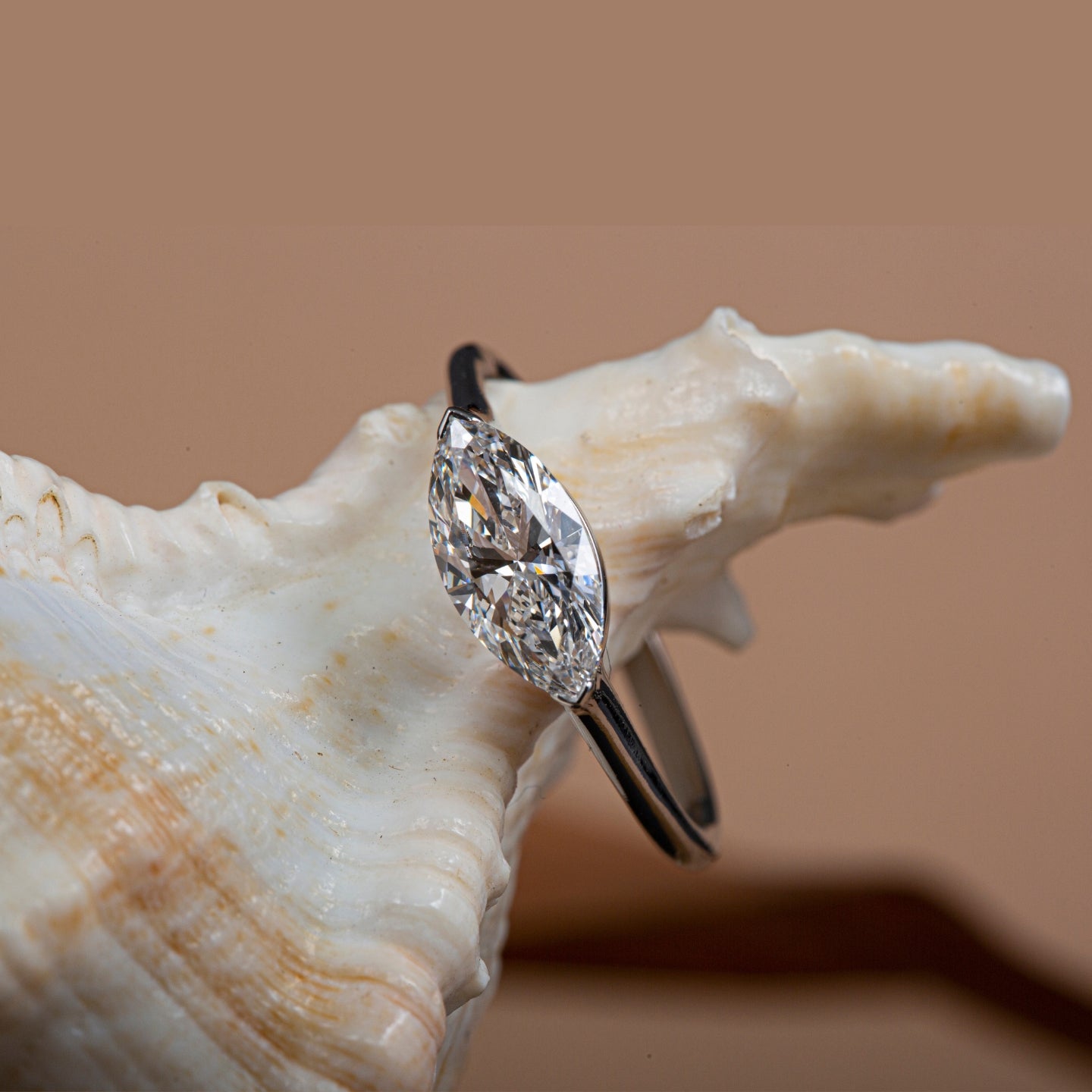 East-West Marquise Diamond Ring.