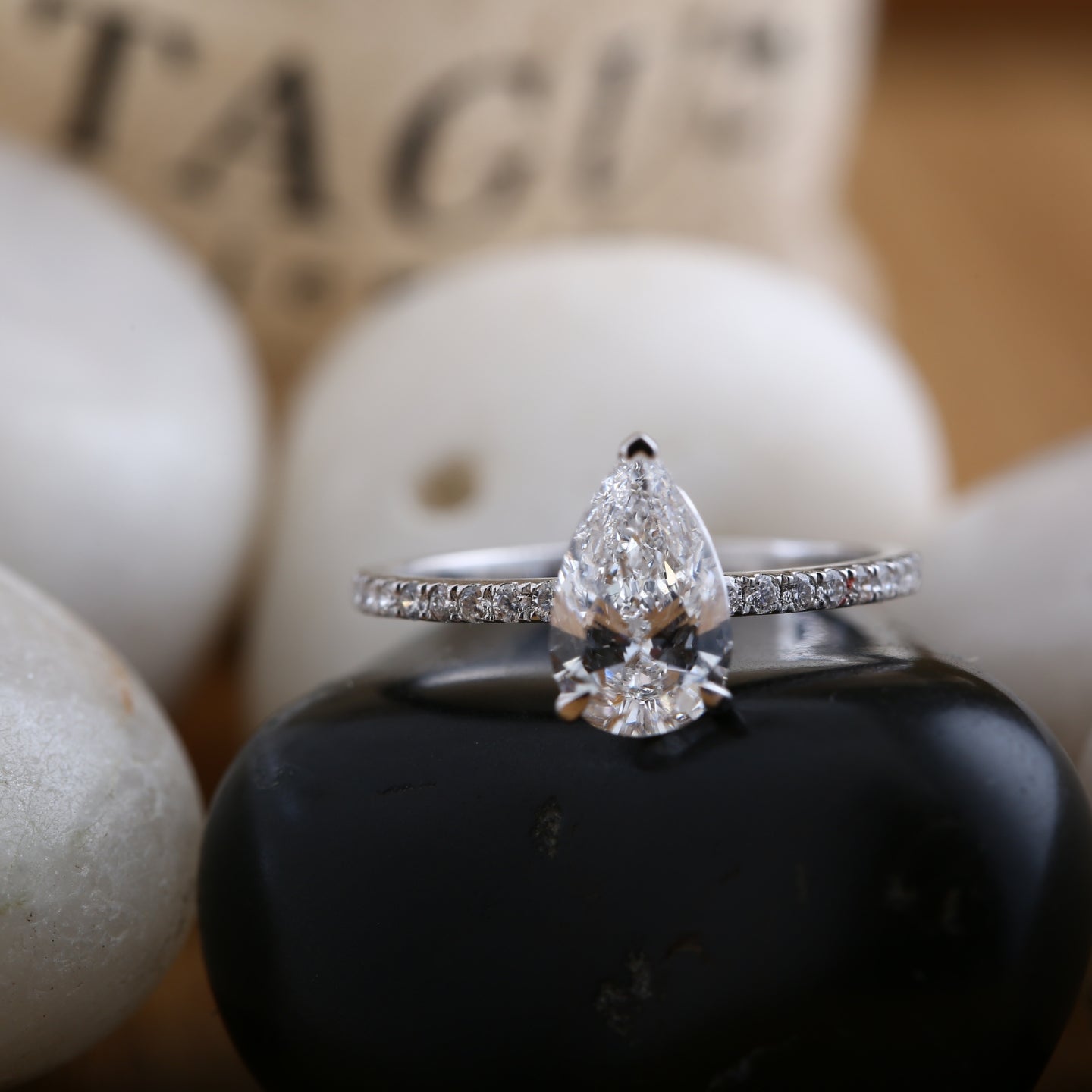 Pear Shape Diamond Ring.