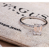 Aesthetic Emerald Cut Diaomnd Ring.