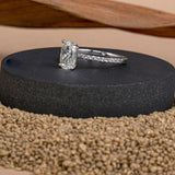Micro-pavé Cushion diamond eternity.