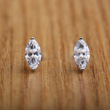 Marquise Cut Diamond Earrings.
