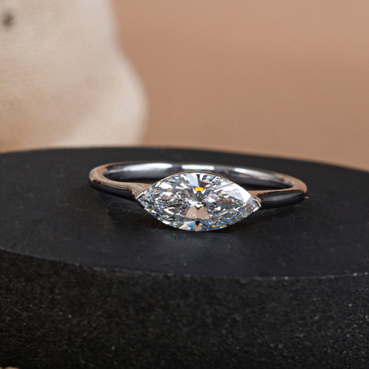 East-West Marquise Diamond Ring.