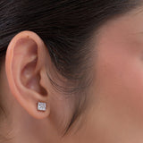 Pricess Cut Diamond Earrings.