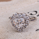 Heart Cut Diamond Halo Ring.