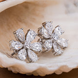 TAGUS PLUMERIA EARRINGS "FLORA".