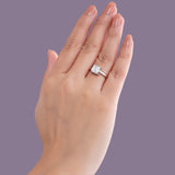 Classic Four Prong Solitaire Asscher Ring.