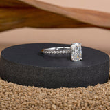 Micro-pavé Cushion diamond eternity.