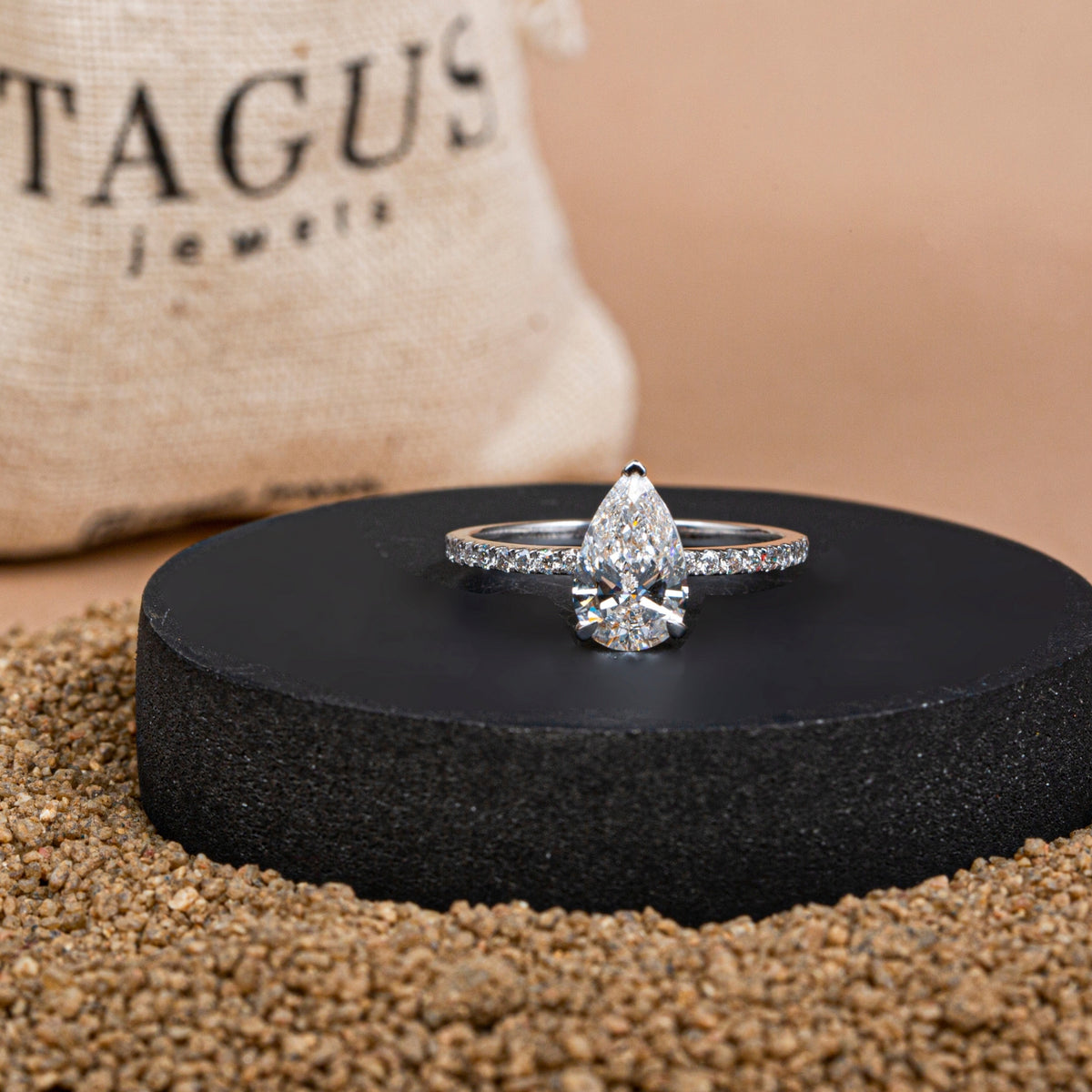 Pear Shape Diamond Ring.