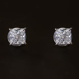 Pricess Cut Diamond Earrings.