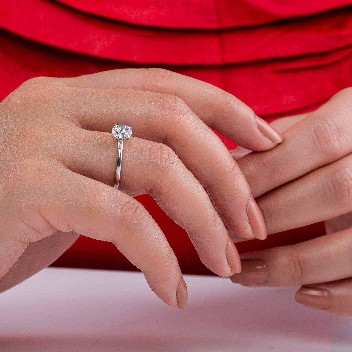 Round Brilliant Solitaire Diamond Ring.