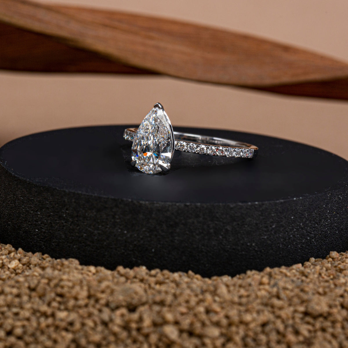 Pear Shape Diamond Ring.