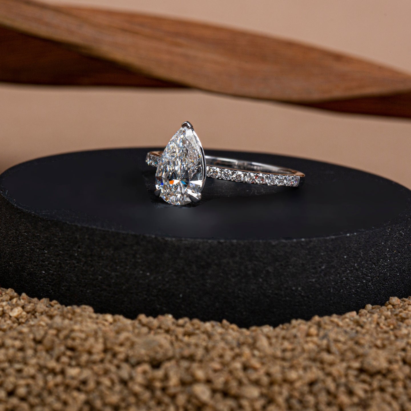 Pear Shape Diamond Ring.