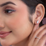Marquise Cut Diamond Earrings.