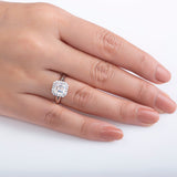 Asscher Cut Halo Diamond Ring.