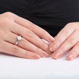 Asscher Cut Solitaire Diamond Ring.