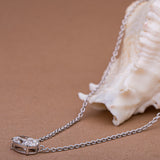 Oval Cut Diamond Pendant Necklace.