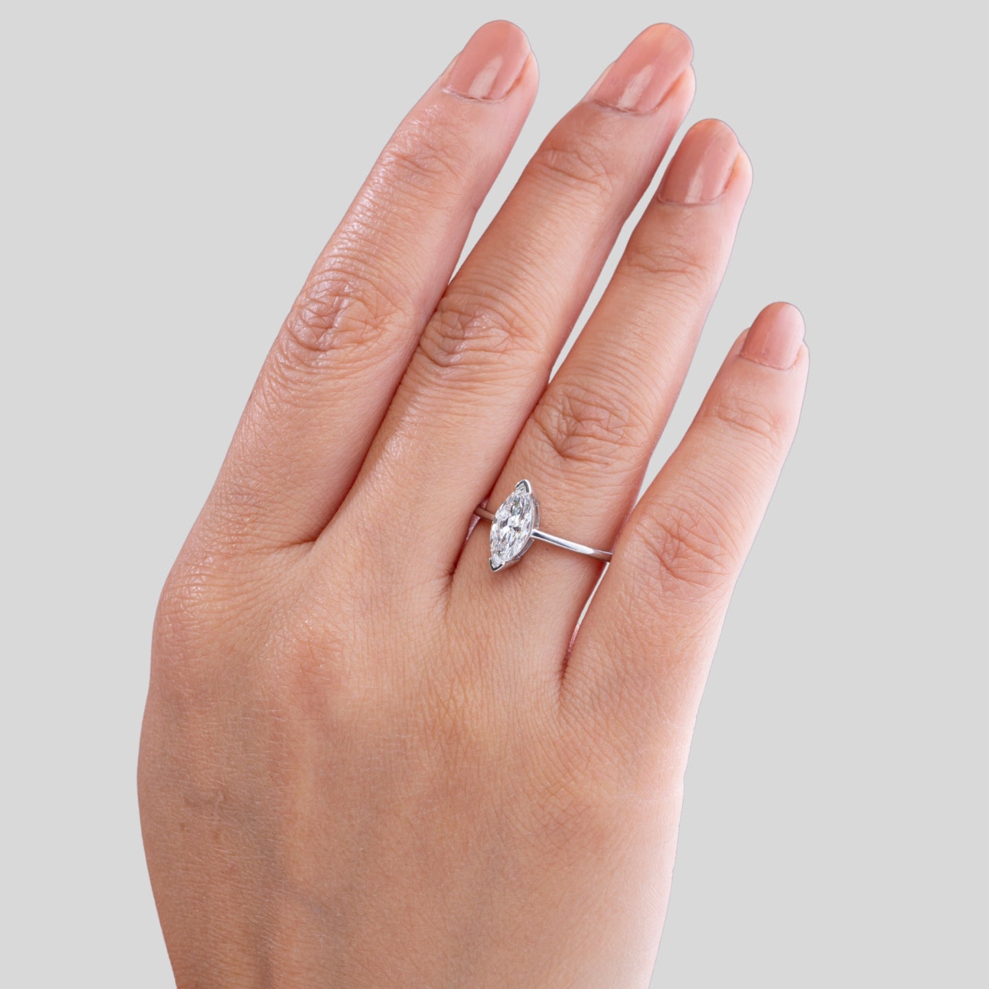 Marquise Cut Diamond Engagement Ring.