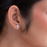 Radiant Cut Diamond Earrings.