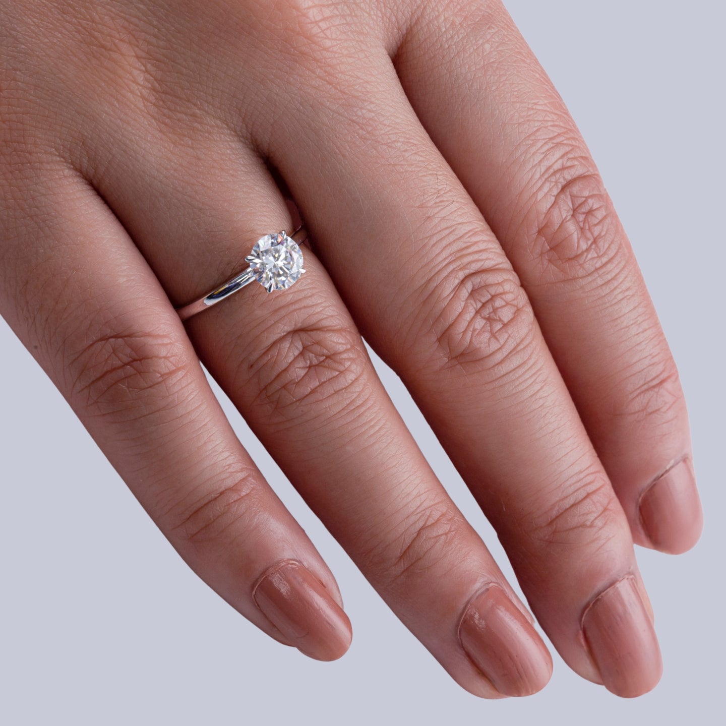Round Brilliant Solitaire Diamond Ring.