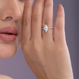 Marquise Diamond Ring with Pavé Shank.