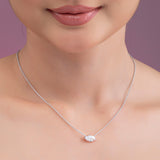 Marquise Cut Diamond Pendant Necklace.