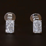 Radiant Cut Diamond Earrings.