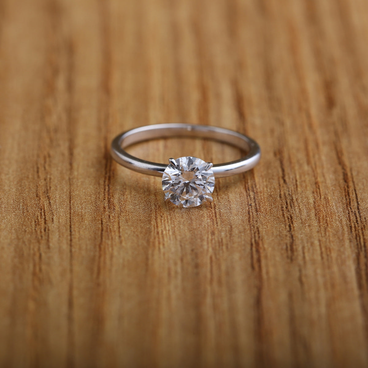 Round Brilliant Solitaire Diamond Ring.