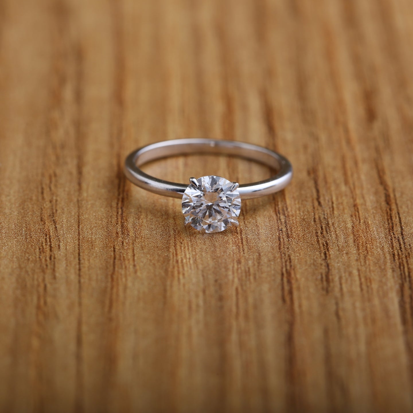 Round Brilliant Solitaire Diamond Ring.