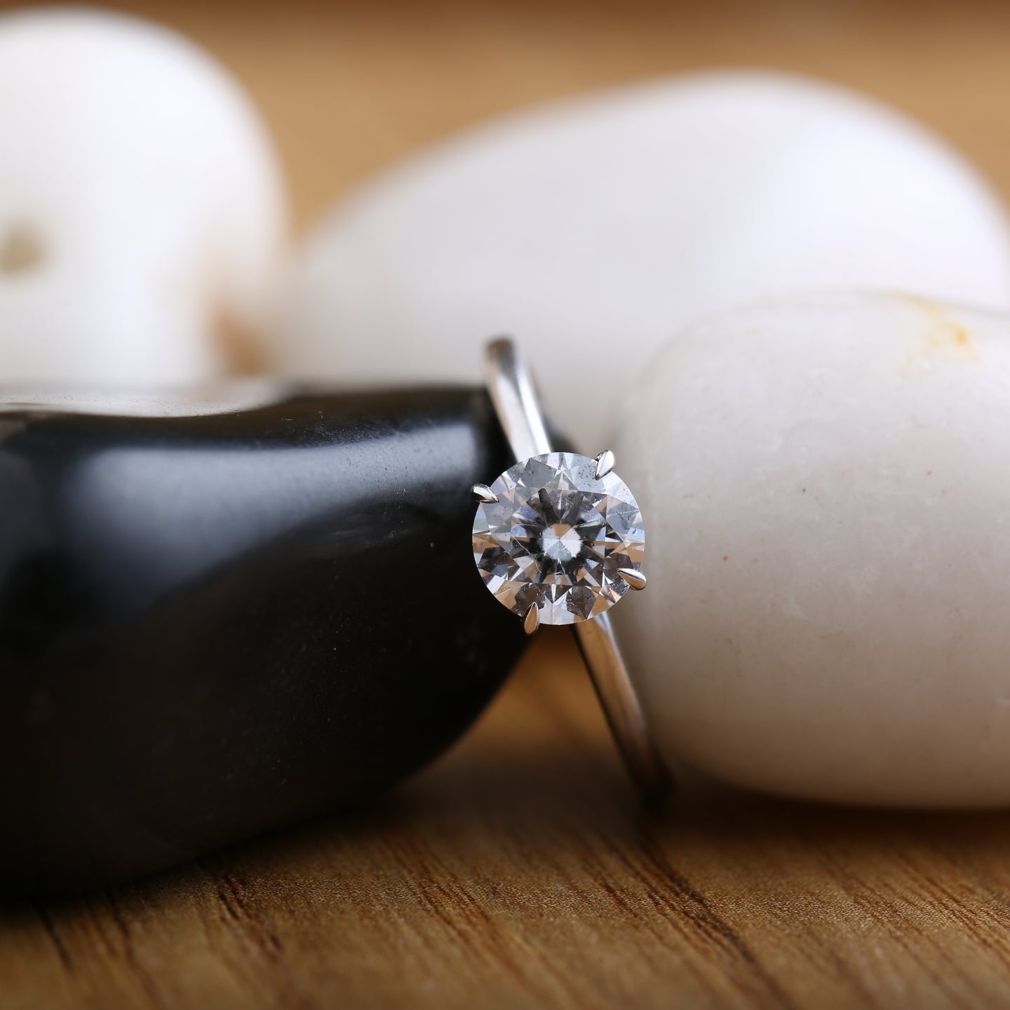 Round Brilliant Solitaire Diamond Ring.