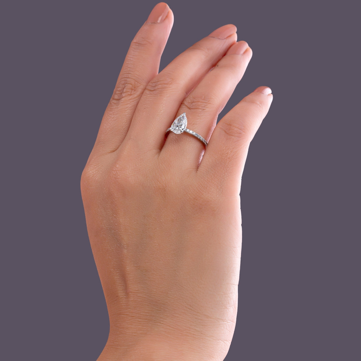 Pear Shape Diamond Ring.