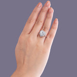 Heart Cut Diamond Halo Ring.