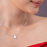 Pear Cut Diamond Pendant Necklace.