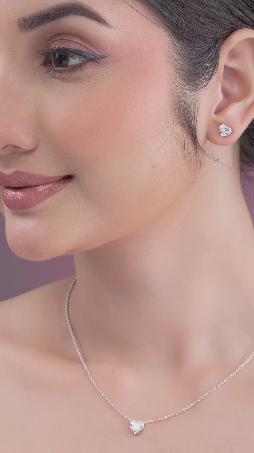 Heart Cut Diamond Pendant Necklace.