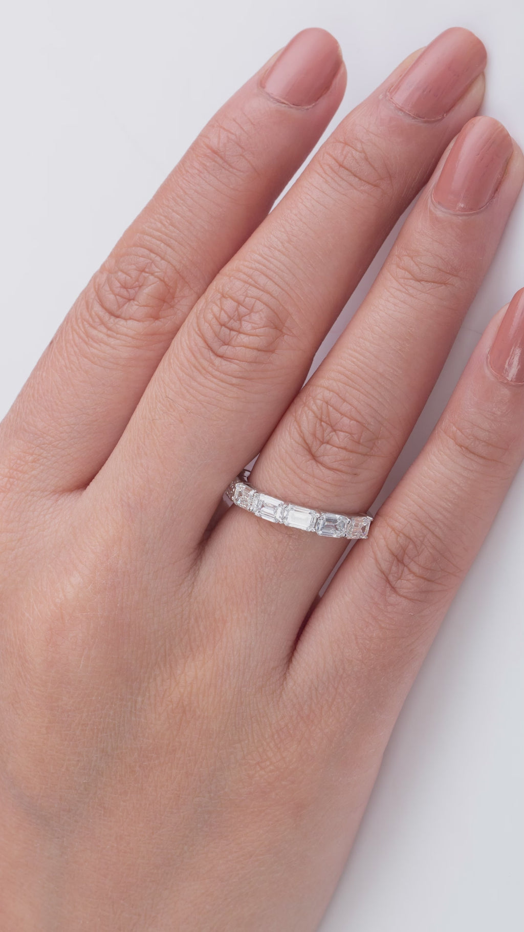 Emerald Cut Diamond Band Ring