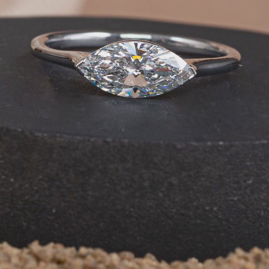 East-West Marquise Diamond Ring.